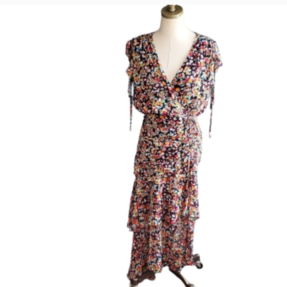 Tahari ASL Floral  Maxi  Dress Cottagecore